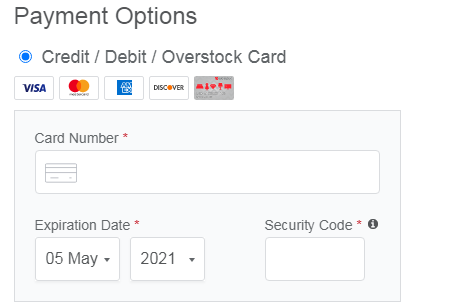 虚拟信用卡overstock